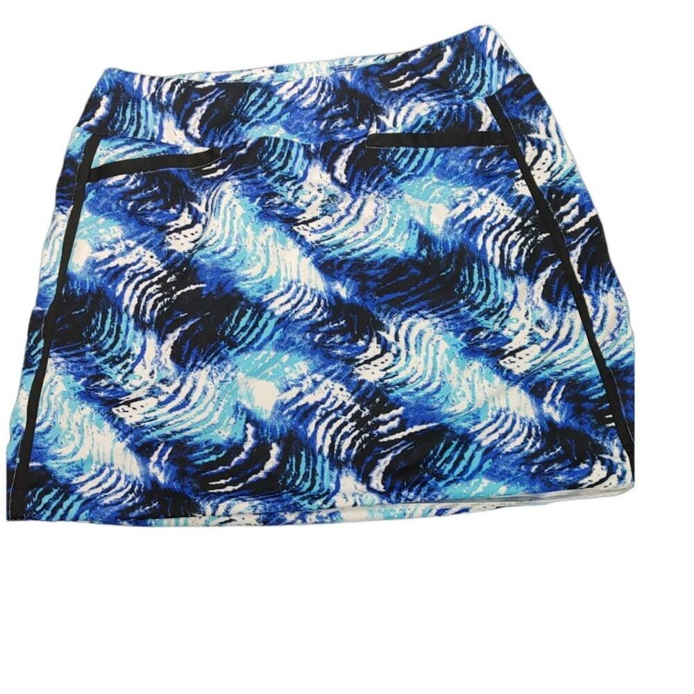 TAIL Golf Skirt High Tide Medium Blue Black White Tennis Athletic